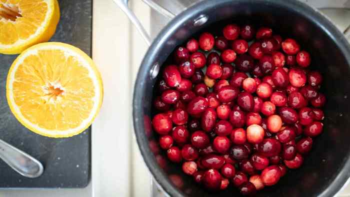 Cranberry sauce orange juice recipe