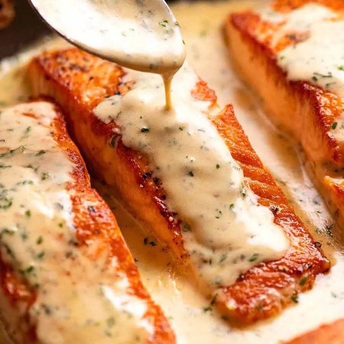 Salmon with sauce recipes